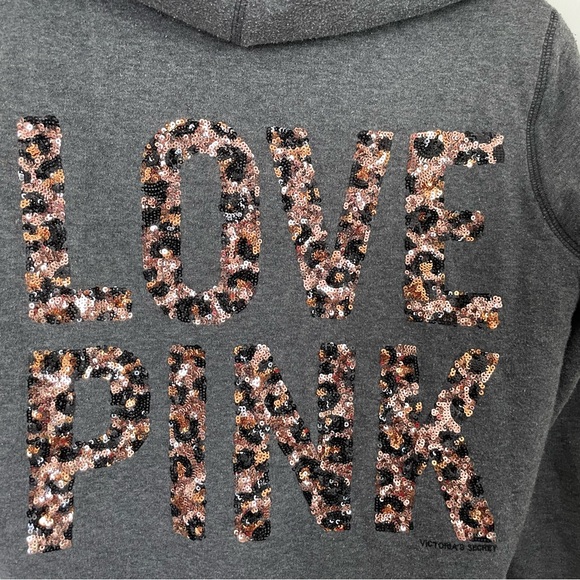 Awesome Bling Fleece Lined VS Pink Hoodie - Picture 2 of 5